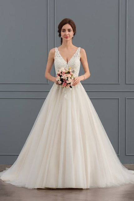 Robe Dentelle Tulle Délicate - gallery 4