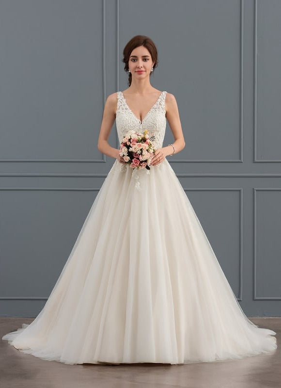 Robe Dentelle Tulle Délicate - gallery 4