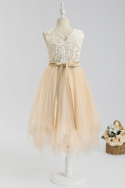 Robe Dentelle Tulle Crème - gallery 8