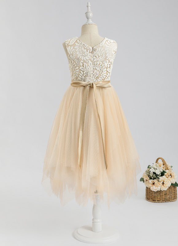 Robe Dentelle Tulle Crème - gallery 8