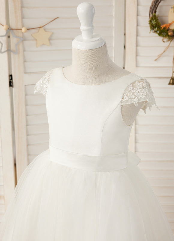 Robe Dentelle Nuptiale Enfant Tulle - gallery 6