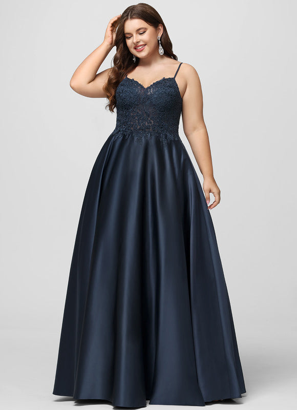 Robe Dentelle Satin Élégance - gallery 9