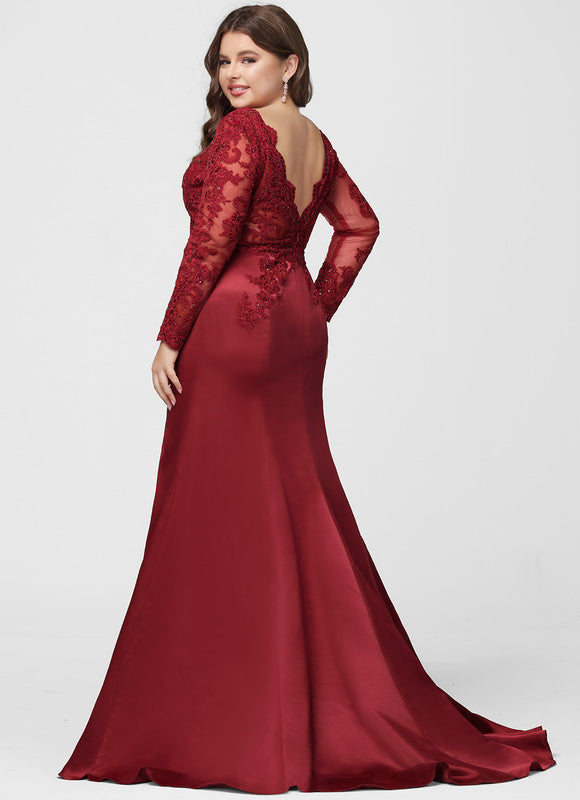Robe Rouge Dos Nu Dentelle - gallery 9