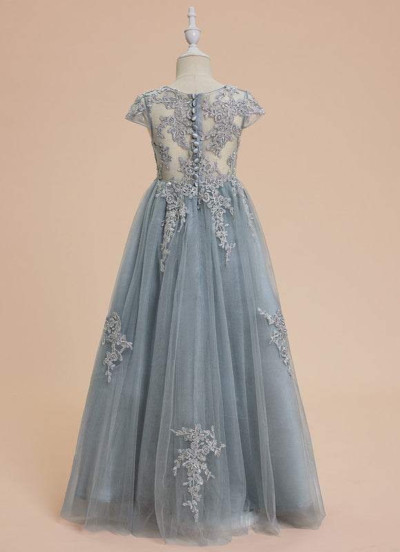 Robe Dentelle Nuptiale Enfant Tulle - gallery 4