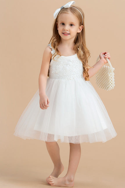 Robe Dentelle Enfant Tulle Satin - gallery 1