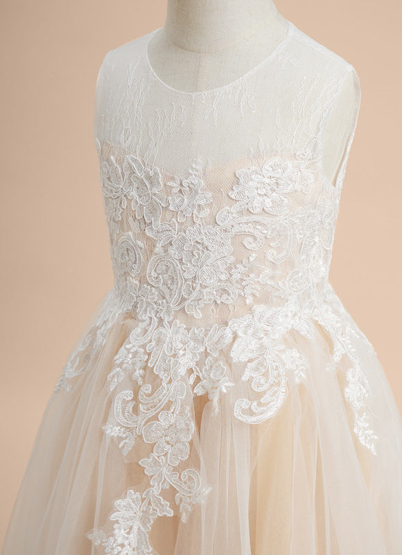 Robe Dentelle Tulle Perlée - gallery 5