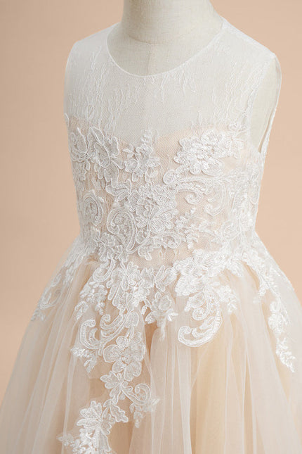 Robe Dentelle Tulle Perlée - gallery 5