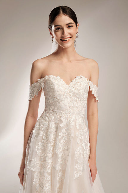 Robe Dentelle De Mariée Vaporeuse - gallery 1