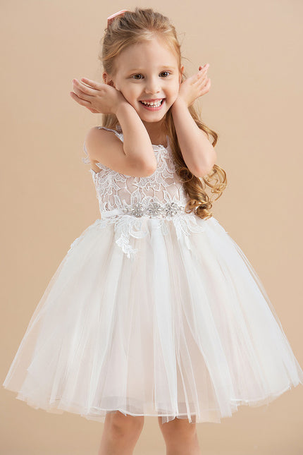 Robe Dentelle Nuptiale Enfantine Élégante - gallery 9