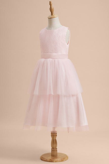 Robe Dentelle Rose Légère - gallery 5