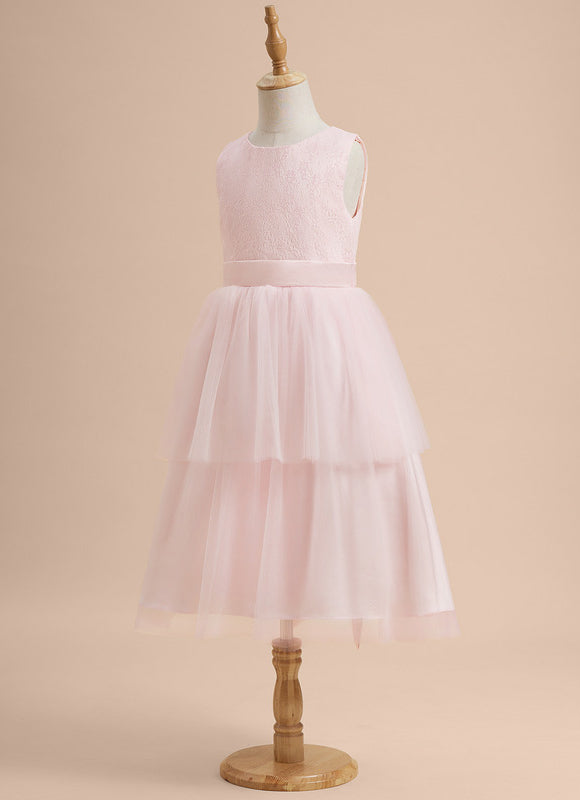 Robe Dentelle Rose Légère - gallery 5