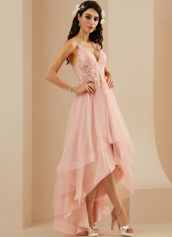 Robe Dentelle Rose Pastel - gallery 3