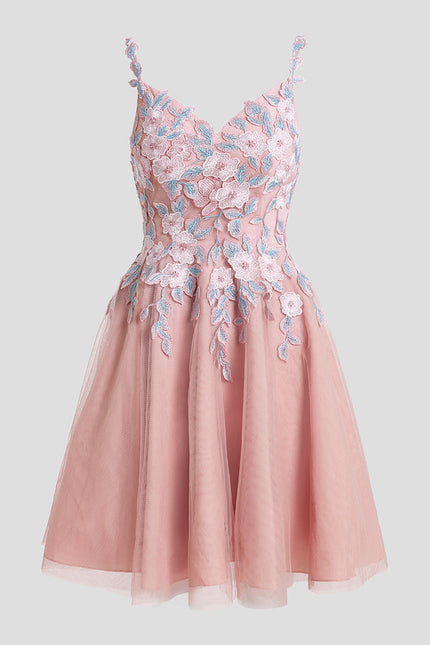 Robe Dentelle Courte Tulle Floral