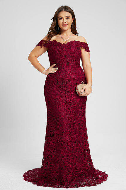 Robe Dentelle Bordeaux Dentelle - gallery 7