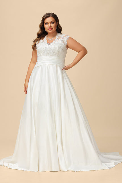 Robe Dentelle Satinée Traîne - gallery 6