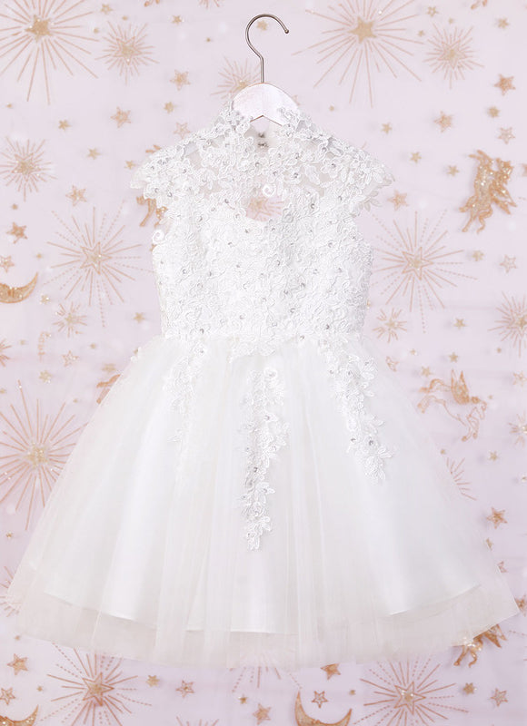 Robe Dentelle En Tulle Floral - gallery 3