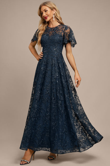 Robe Dentelle Dentelle Bleu Nuit - gallery 1
