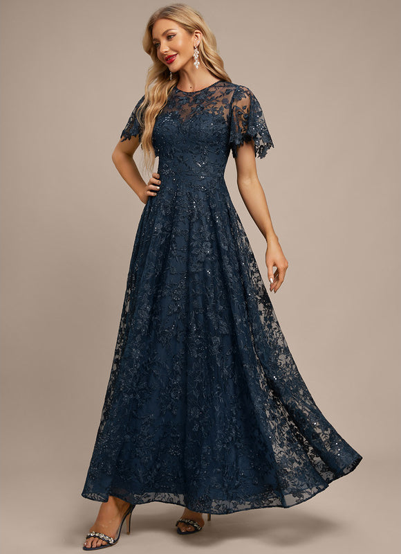 Robe Dentelle Dentelle Bleu Nuit - gallery 1