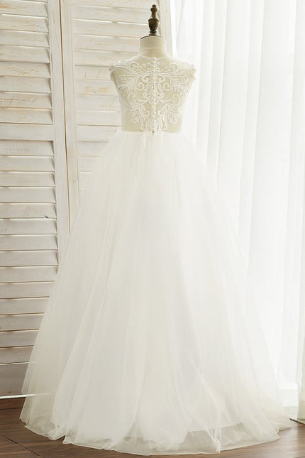 Robe Dentelle Évasée Blanche - gallery 2
