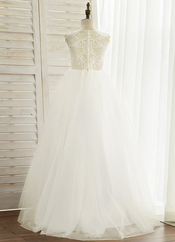 Robe Dentelle Évasée Blanche - gallery 2