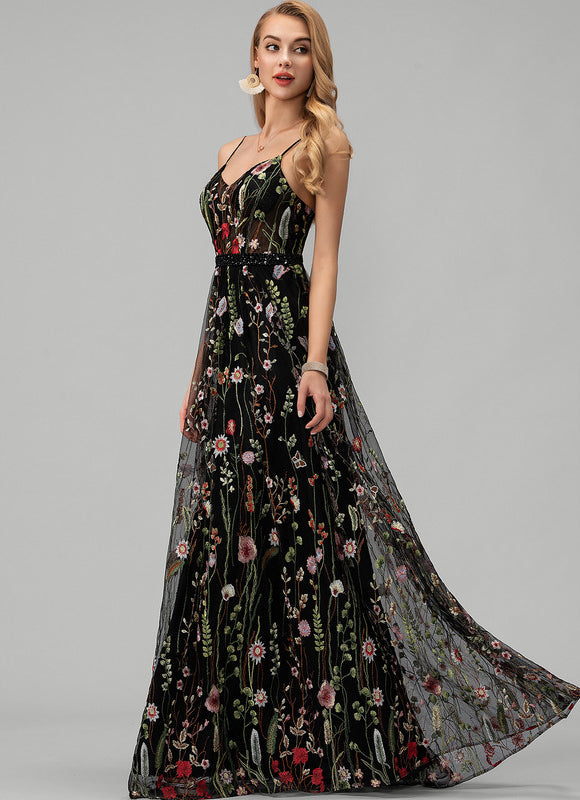 Robe Dentelle Florale Ethnique - gallery 3