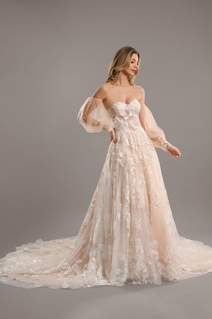 Robe Dentelle Nuptiale Florale - gallery 4