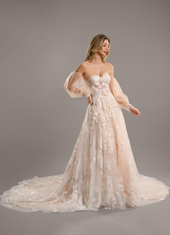 Robe Dentelle Nuptiale Florale - gallery 4