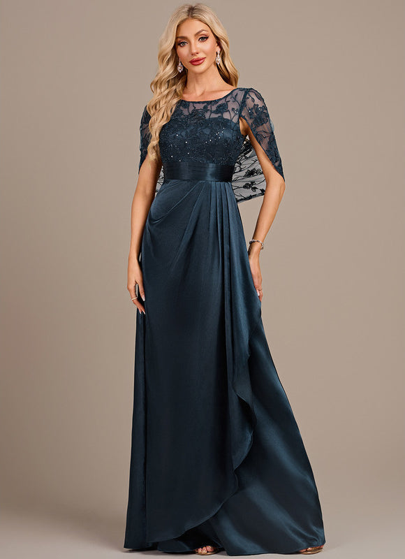 Robe Satin Et Dentelle - gallery 2