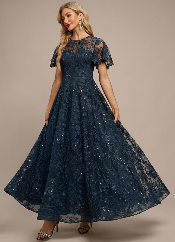 Robe Dentelle Dentelle Bleu Nuit - gallery 4