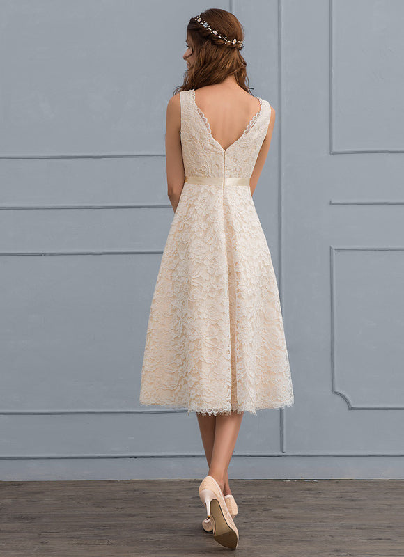 Robe Dentelle Dentelle Vaporeuse - gallery 4