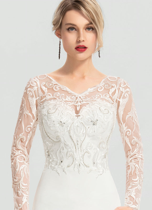 Robe Dentelle Sirène Brodée - gallery 1