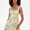 Robe Dentelle Dorée Fleurie