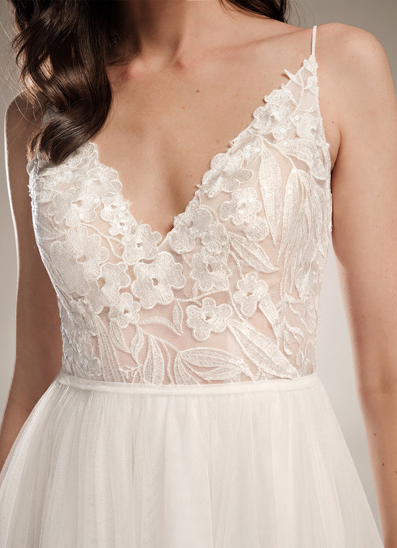 Robe Trapeze Blanche Dentelle - gallery 6