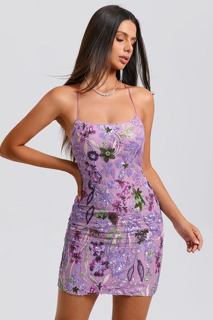 Robe Moulante Courte Dentelle - gallery 3