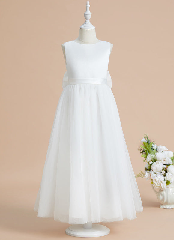 Robe Dentelle Enfant Satinée Élégante - gallery 2