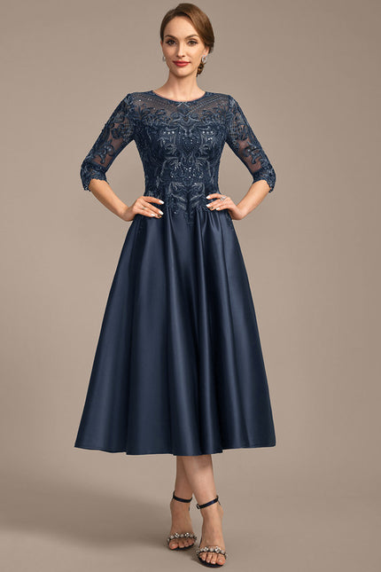 Robe Dentelle Mère Satinée Chic - gallery 3