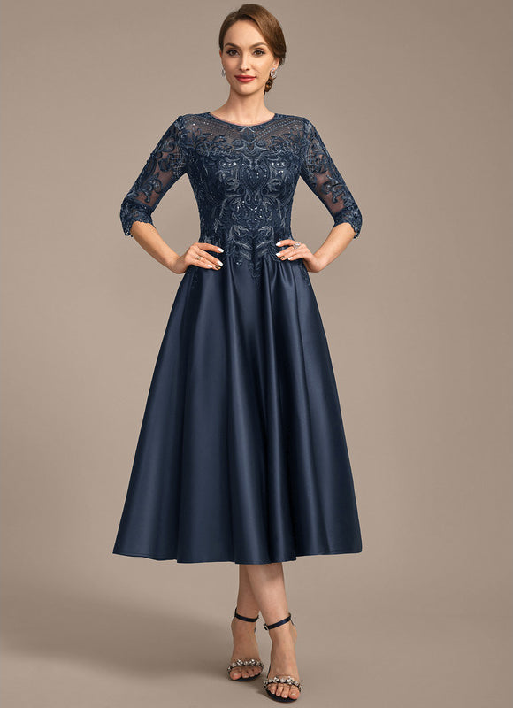 Robe Dentelle Mère Satinée Chic - gallery 3