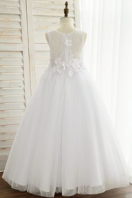 Robe Dentelle Florale Blanche - gallery 3