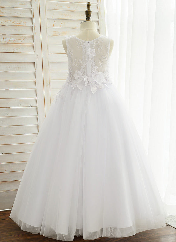 Robe Dentelle Florale Blanche - gallery 3