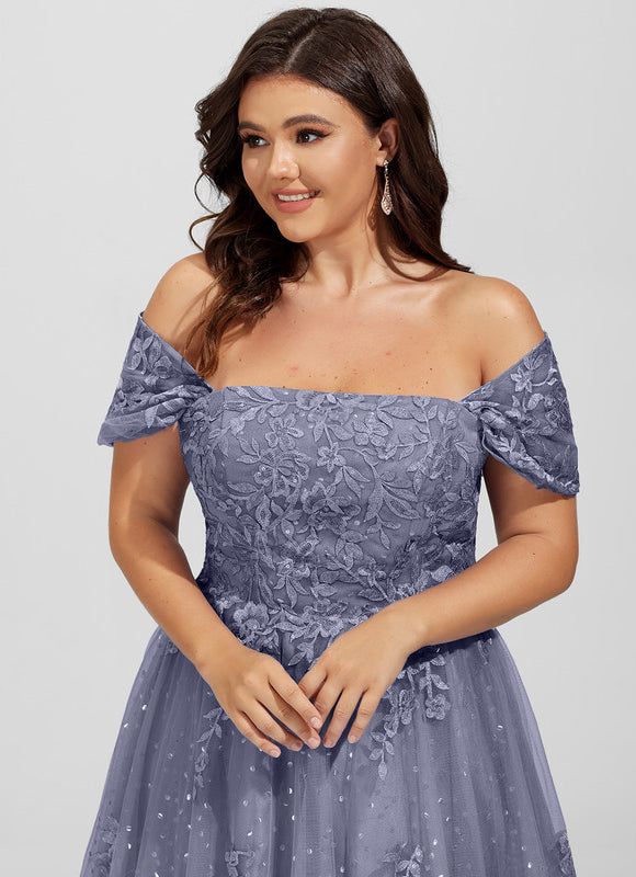Robe Dentelle Lavande Étoilée - gallery 9