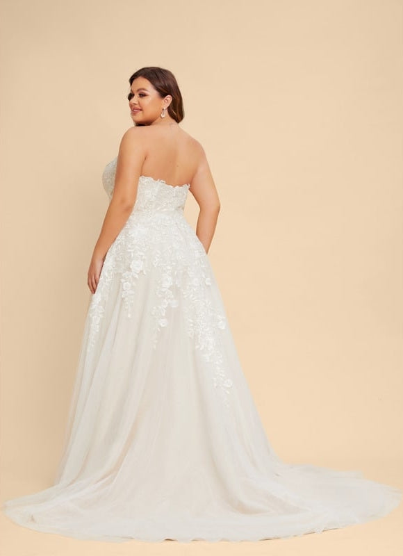 Robe Dentelle Écrue Élégante - gallery 9