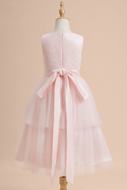 Robe Dentelle Rose Légère - gallery 6