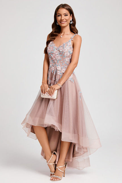 Robe Rose Poudre Dentelle - gallery 6