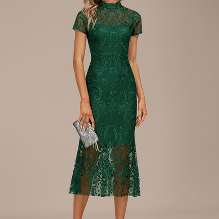 Robe Dentelle En Dentelle Verte