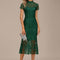 Robe Dentelle En Dentelle Verte