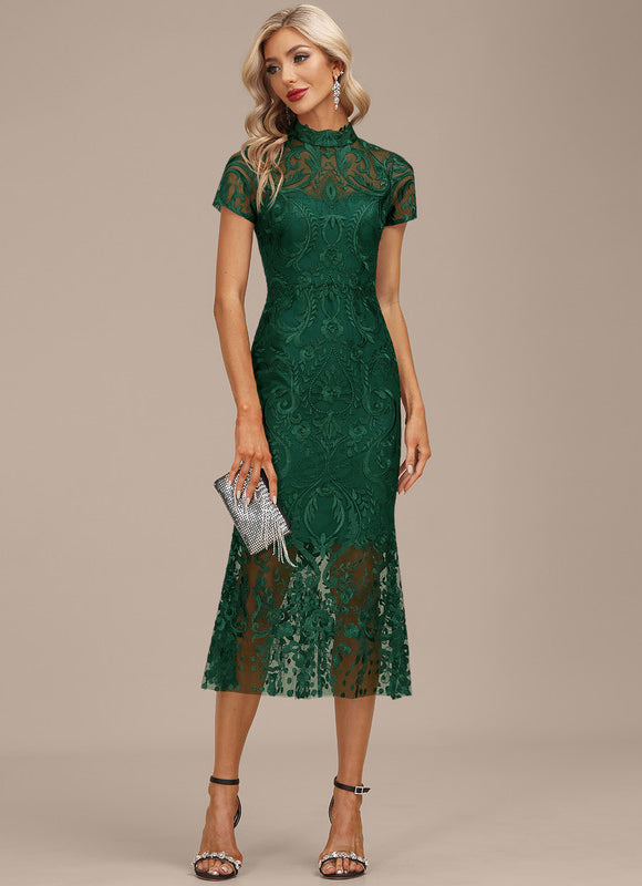 Robe Dentelle En Dentelle Verte