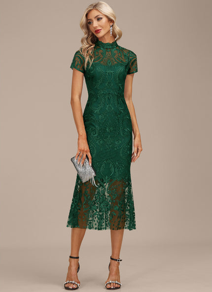 Robe Dentelle En Dentelle Verte