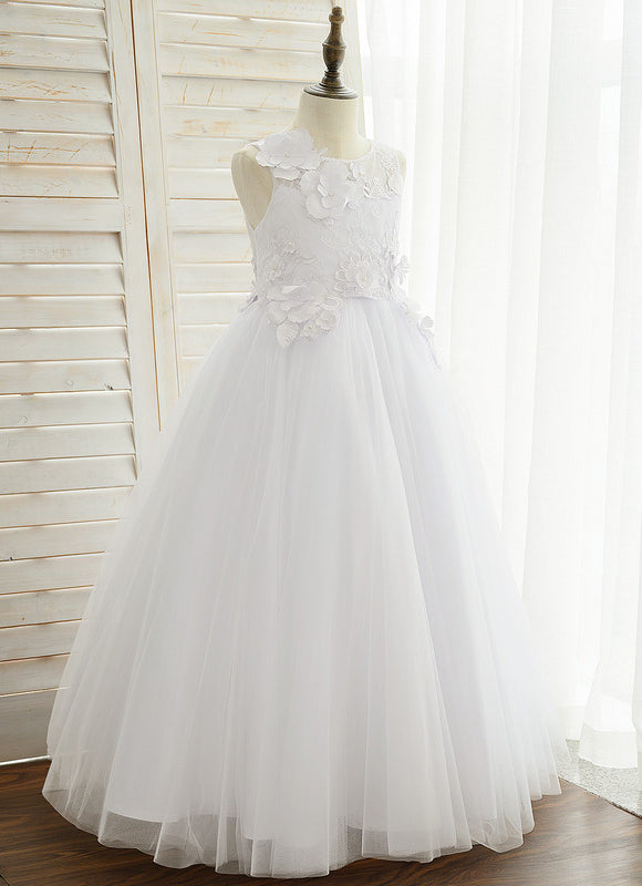 Robe Dentelle Florale Blanche - gallery 2