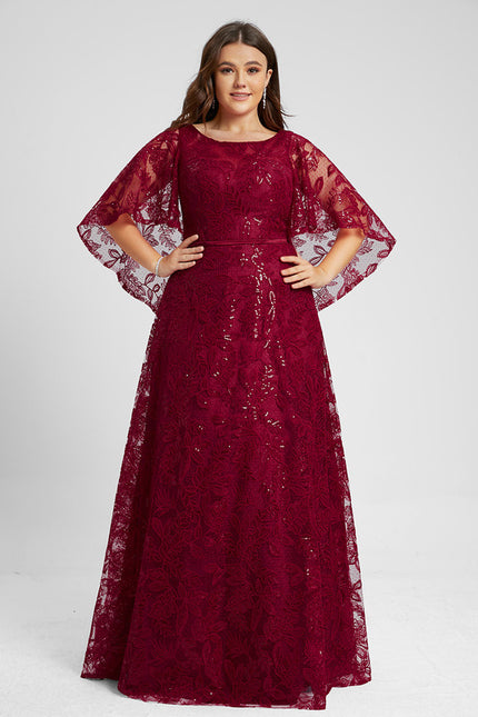 Robe Dentelle Éclat Bordeaux - gallery 5