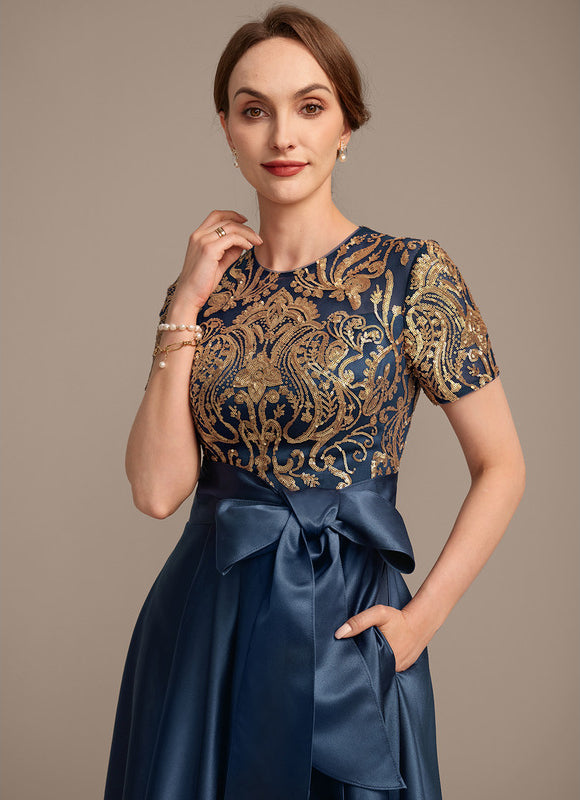 Robe Dentelle Élégante À Paillettes - gallery 3